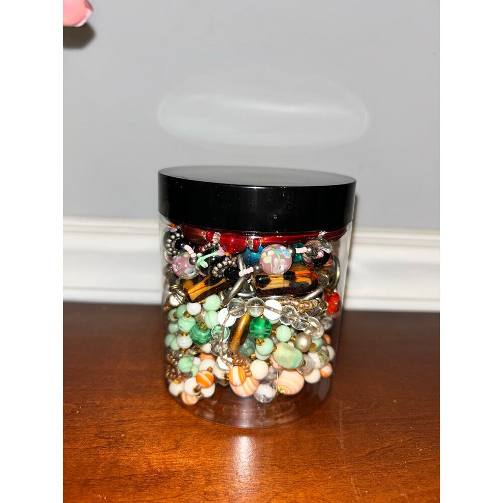 Gemstone and Glass Necklace Mystery Jar - Curated Wearable Estate Lot 16 oz - Picture 2 of 5